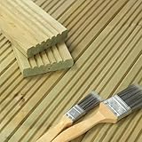 Pack of 10 x eDecks 120mm x 28mm x 2.4m Garden Decking Boards, Pressure Treated