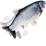 Nepfaivy Floppy Fish Cat Toy - Cat Toys for Indoor Cats, 11" Interactive Catnip Toys for Cats, Realistic Plush Simulation Moving Fish Cat Toy, Washable, Perfect for Kittens to Bite, Chew and Kick