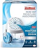 UniBond AERO 360º Moisture Absorber, 1 Device incl. 1 Refill Tab 450g, Ultra-Absorbent Dehumidifier, Helps to Prevent Condensation, Mould & Musty Smells, Recyclable, Refillable Condensation Absorber
