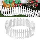 20 Pcs Christmas Tree Fence - White Plastic Picket Fence for Xmas Tree, Home, Garden, Wedding, Party Decoration