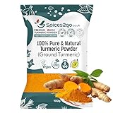 Spices2Go Premium Turmeric Powder - 100% Pure Organic Turmeric Ground, Curcumin, Holud | Haldi | Haldar | Haladi, Long Shelf Life, GMO-Free, Made in Britain, Haldi, Tumeric (100G)