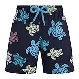 Vilebrequin Men's Jirise (Toddler/Little Big Kids) Swim Trunks, Bleu Marine, 4 Years