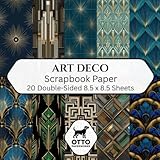 Art Deco Scrapbook Paper: Double-Sided Craft Paper for Scrapbooking, Junk Journals, Card Making, Origami, DIY Projects and Mixed Media