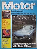 Motor magazine 14/3/1981 featuring Mercedes road test, Dodge Ramcharger, Citroen