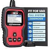 ANCEL VD500 OBD2 Diagnostic Scanner fit for Volkswagen VW Audi Skoda Seat Diagnosis, Check Engine Light EPB ABS SRS Code Reader, Oil Throttle Position Adaption Brake Pad Reset Tool