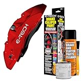 E-TECH Red Brake Caliper/Drum Paint - EBCP-R - Complete Kit Inc Paint/Cleaner & Brush