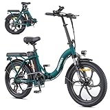 HillMiles MilePort 1 Electric Bike for Adults with 36V 13AH Removable Battery, 20"*3.0" Fat Tire Folding Electric Bicycle with Top Speed ​​25KM/H &100KM Long Range, 250W Motor City Commuter Ebike