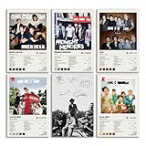 One Poster Direction Album Cover Limited Edition Posters (Set of 6) Unframed 8inch X 12inch(20 X 30cm) Room Aesthetic Scannable Song Code Music Posters