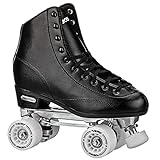Pacer Stratos Traditional Quad Indoor Roller Rink Skates Black