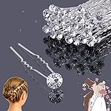 XCOZU Diamante 30 Pcs Hair Pins Silver Wedding Accessory Rhinestone Hair Clip for Women Girls Bridesmaids Prom