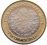 Very Rare - 2004 GIBRALTAR £2 UNC Two Pound Coin – Capture Gibraltar Tercentenary with Capsule Holder