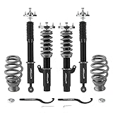 maXpeedingrods Coilovers Damper Kit for BMW E46 3 Series 320i 325i 330i RWD Racing Coilover Suspension Lowering Kit Coil Over Spring Shock Absorber with Adjustable Damper Amortiguador, Racing Black