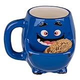 Inevitable Party Cookie Cuddler Dolomite Mug | Monster Mug with Cookie Holder Compartment | Capacity 400ml (Blue)