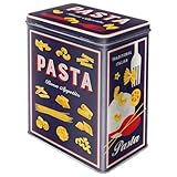 Nostalgic-Art Retro storage tin box L, 3 l, Pasta Variety – Gift idea for the kitchen, large metal coffee tin, vintage design