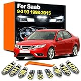 LED Interior Light Bulb Kit, For Saab 9-3 93 YS3D YS3F Aero Sedan Wagon Cabrio 1998-2008 2009 2010 2011 2012 2013 2014 2015