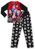 WWE Boys Wrestling John Cena Long Pyjama Set Black Red (9-10 Years)