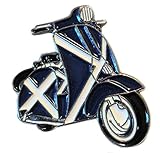 GBJUK Scottish Scooter St Andrew flag Vespa Lambretta Enamel Pin Lapel Badge Brooch with Butterfly Clasp Back