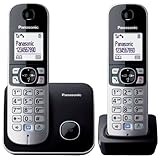 Panasonic KX-TG6812EB Twin DECT Phone - Black/Silver