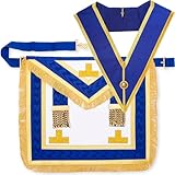 TELSA UK Freemason Provincial Dress Collar and Apron Set - Leather Lamb Skin Masonic Men, freemason regalia, mason apron