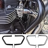 Midimttop Motorcycle Bumper Engine Protector Compatible with Tri-umph Bonneville T100 T120 Street Twin Speed Twin Thruxton R Speedmaster 2017 2018 2019 2020 2021 Crash Bar Protector (Black)