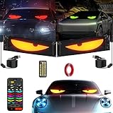 Lysliv Devil Eyes Light for Trucks, Devil Eyes Car Lights, Colorful Led Lights Soft Screen for Car Windows, Flexible LED Screen, DIY Dynamic LED Smart Colorful Eye Lamp (2, 2.8 * 6.8in)