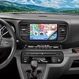 ikasus 4+64G Android 14 Car Stereo for Peugeot Expert 2016-2023, for Citroen Jumpy 2016-2023 Wireless CarPlay Android Auto, 9'' Double Din Car Radio Mirror Link Bluetooth WiFi GPS FM SWC Rear Camera
