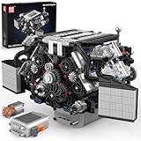 Mould King 10230 W12 Engine Building Block Set, MOC Mini Transmission Engine Model Toy for Adults 14+ Kids, V8 Engine Series for Display Collection(871 PCS)