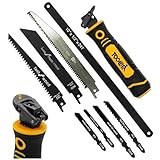 Magicbox 8 in 1 Professional Hacksaw Set with Self-Locking Design, 8 Interchangeable Blades for Metal, Wood & Drywall, Ergonomic Grip & Durable Steel, Pro Hand Saw Tool for DIY & Woodworking
