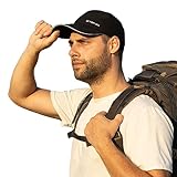 TOP-EX XL/XXL Unisex Waterproof Baseball Cap for Running Golf - Sun Rain All Weather Protection UV Reflective Breathable Outdoor Hat Black