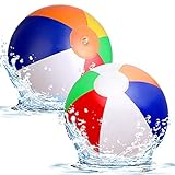 13 Inch Beach Balls [2 Pack] - Inflatable Beach Ball for Swimming Pool, Water Toys Beach Toys for Pool Games, Pool Toy, Summer Beach