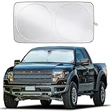 EcoNour Car Shade Front Windshield | Windshield Dash Protector for Maximum UV Rays and Sun Heat Protection | Sun Visor Car Interior Accessory for Cooler Interior | X-Large (69 x 35 inches)