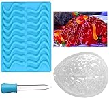 BESTonZON 2 Pack Brain Jelly Mould and Silicone Mould for Halloween or Pirate Themed Parties
