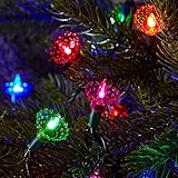 Lights4fun 15m Traditional Multicoloured Pickwick Christmas Tree String Fairy Lights 150 LEDs Plug in with Timer Waterproof Indoor and Outdoor Use IP44