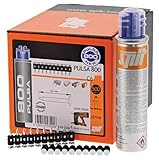 SPIT PULSA 057543 C6 Pin Pack, Standard Pins, Includes Gas, Suitable for Concrete and Stone, 35mm, Pack of 500