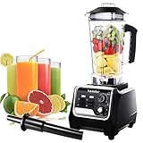 Professional Countertop Blender, 2200W High Power Commercial Blender for Shakes and Smoothies with 2L BPA Free Container, Built-in Timer Jug Blenders for Crushing Ice, Frozen Dessert