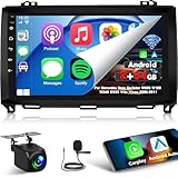 Android Car Radio for Mercedes Benz Sprinter W906 W169 W245 W639 Vito Viano 2006-2011 with Wireless Carplay and Android Auto, 9 inch HD Touch Screen Car Radio with GPS/WiFi/Bluetooth/EQ/FM RDS