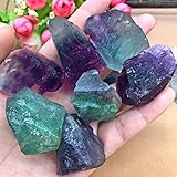 5PCS Rainbow Fluorite Raw Crystals,Crystals Bulk Raw Rainbow Fluorite Healing Stones,Natural Rough Rocks Healing Crystal and Stones,for Cabbing,Tumbling,Cutting,Jewelry Making and Home Decor