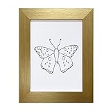 Aryllis A5 Photo Frame, Gold, Manufactured in the UK, Freestanding Picture Frame Fitted with Real Glass - *Choice of Colour & Size*