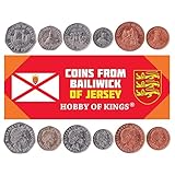 6 Coins from Jersey | Islander Coin Set Collection 1 2 5 10 20 50 Pence | 1998-2016 | Elizabeth II | Seymour Tower | Faldouet Dolmen | La Corbière Lighthouse | Grosnez Castle