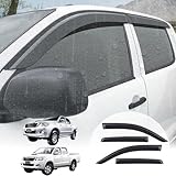 JHCHAN Wind Deflectors for Toyota Hilux, 2006-2015 Toyota Hilux Accessories, Hilux MK6 MK7 Double Cab Car Window Rain Guards Shields Sun Visors Cover Protector (Active/ HL2/ HL3/ Icon/Invincible)