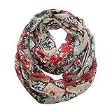 FAIRYGATE Women's Scarves & Wraps Womens Retro Soft Chiffon Loop Infinity Scarf Wave Snood Wrap Scarves 55021