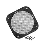 Hihaha Universal 4" Car Speaker Grills Cover Mesh Square 4 Inch Audio Speaker Subwoofer Guard Protector Case with Mounting Screws ABS Black - Pack of 1 Durable Material