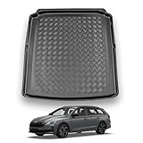 NOMAD Skoda Octavia (2020+) [Estate] Boot Liner [Not for Hybrid Models] Tailored Fit Car Floor Mat Protector Non Slip Waterproof Raised Edges Compatible Custom Fit Accessory Black Dog & Pet Friendly