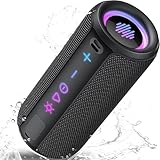 TIMU Bluetooth Speaker Portable Wireless Bluetooth Speakers with HD Stereo Sound, Bluetooth 5.4 TWS Pairing 30H Battery Life with Led Light for Outdoor/Party/Sport/Travel/Gifts.