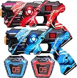Laser Tag Guns Set of 2 with Digital LED Score Display Vests Laser Tag Cool Outdoor Toys for Kids Ages 8 9 10 11 12+ Boys Girls Children Teens Adults Birthday Gifts Toys Christmas