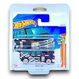 Hot Wheels Dodge Van (Black, White & Red) 5/5 HW Vans - 2024-248/250 (Short Card) - includes a KLAS Car Keeper Protector Case - HTB95