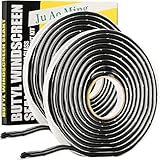 ZOOFOX 2 Pack Butyl Seal Tape, 3/8" x 30 Feet Black Rubber Sealant Tape for RV Patching, Window Caulking, Door, Headlight, Windshield, Boat Sealing, Roof Patching