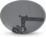 SSL Satellites Satellite Dish for Sky/Sky Q HD/FreeSat/Hotbird/HD/SD (ZONE 1 WITH QUAD LNB)