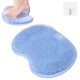 ACWOO Shower Foot Scrubber Mat, Non-Slip Suction Cups, Exfoliation, Spa, Reduces Foot Pain (Blue)