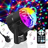 Disco Lights, Jsdoin 360°Rotation Sound Activated Disco Ball Lights with Remote Control, Party Light for Kids Halloween Xmas Birthday Disco Parties Lighting, Dance Karaoke Decorating